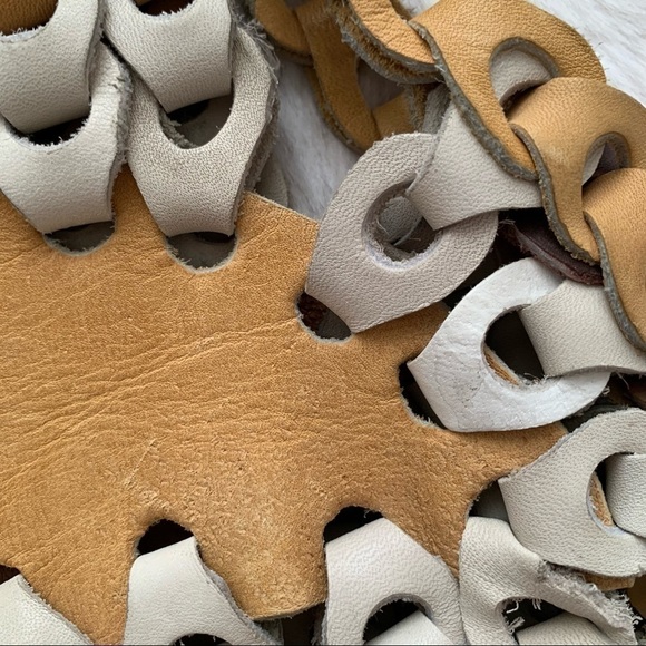 VINTAGE | 1970s Leather Chain Patchwork Shoulder Bag - Picture 7 of 12